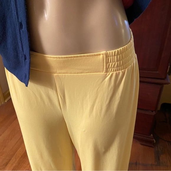 IMAN slacks in canary yellow with elastic waist and room in the boot. Soft sexy. - Picture 6 of 6